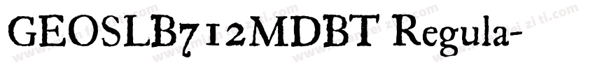 GEOSLB712MDBT Regula字体转换